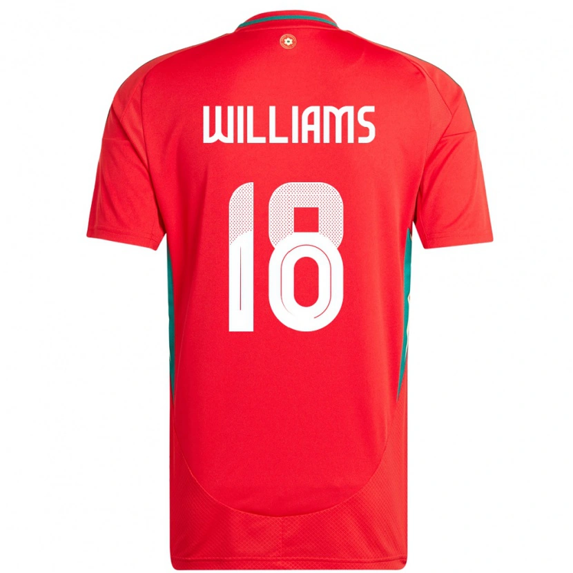 Danxen Damen Wales Josh Williams #18 Rot Heimtrikot Trikot 24-26 T-Shirt Schweiz