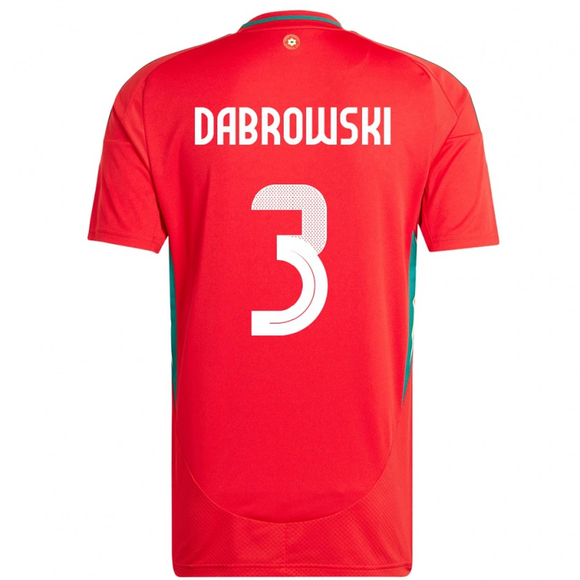 Danxen Damen Wales Sebastian Dabrowski #3 Rot Heimtrikot Trikot 24-26 T-Shirt Schweiz