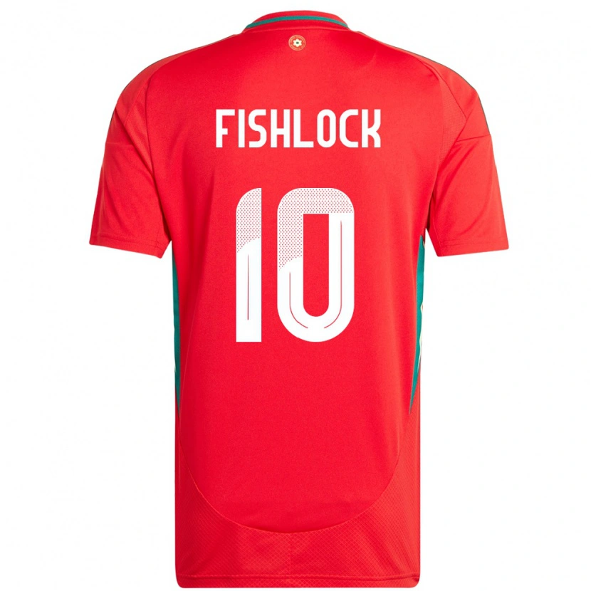 Danxen Damen Wales Jessica Fishlock #10 Rot Heimtrikot Trikot 24-26 T-Shirt Schweiz