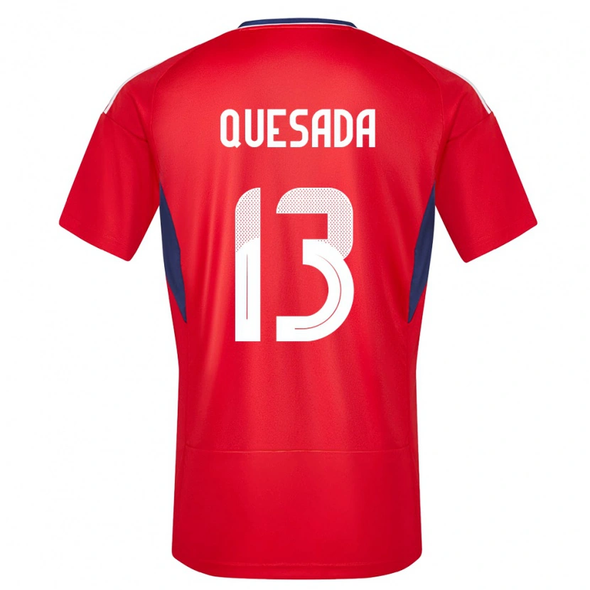 Danxen Damen Costa Rica Sebastián Quesada #13 Rot Heimtrikot Trikot 24-26 T-Shirt Schweiz