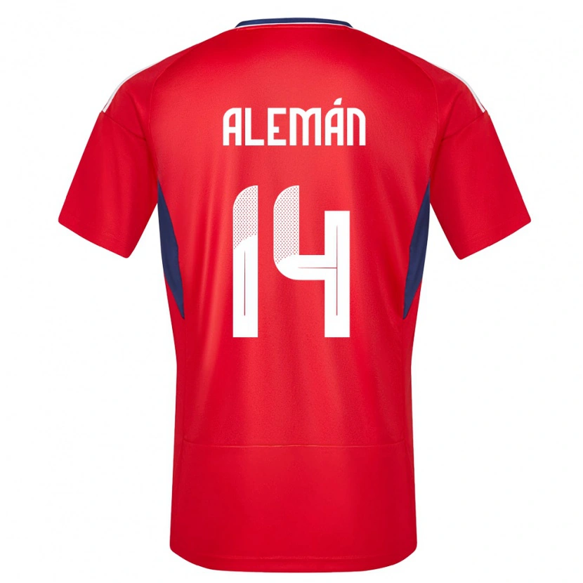 Danxen Damen Costa Rica Jeremy Alemán #14 Rot Heimtrikot Trikot 24-26 T-Shirt Schweiz