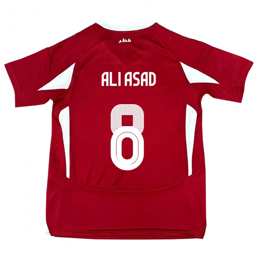 Danxen Damen Katar Ali Asad #8 Rot Heimtrikot Trikot 24-26 T-Shirt Schweiz