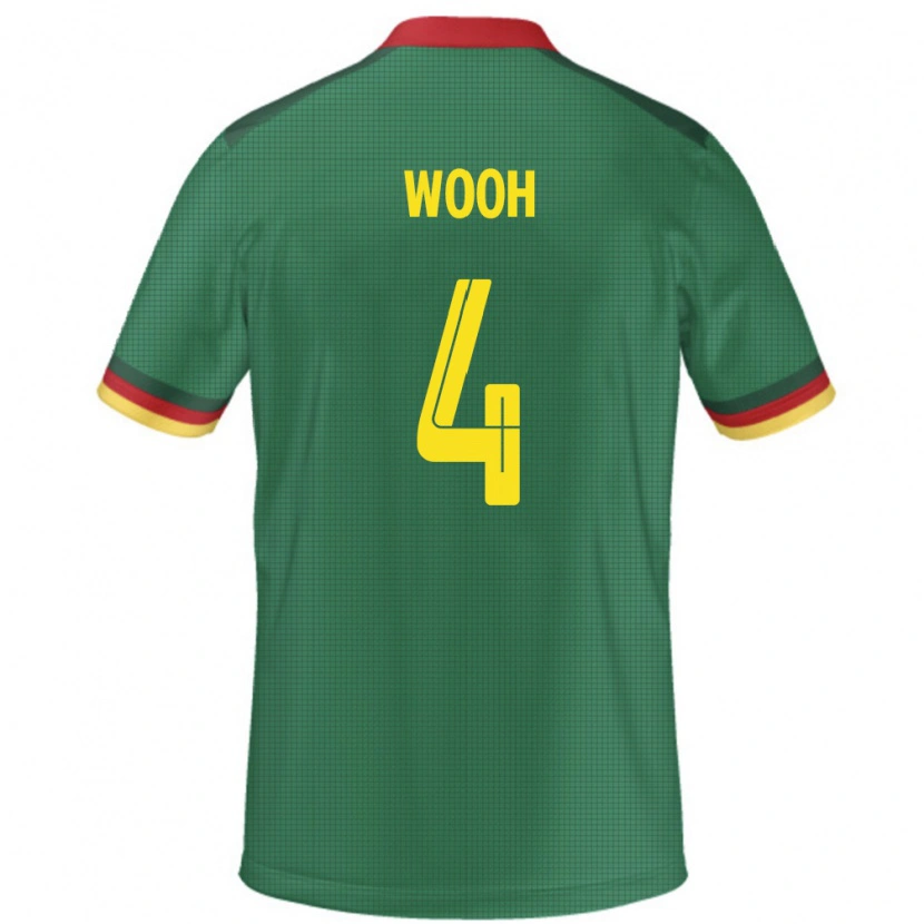 Danxen Damen Kamerun Christopher Wooh #4 Grün Heimtrikot Trikot 24-26 T-Shirt Schweiz
