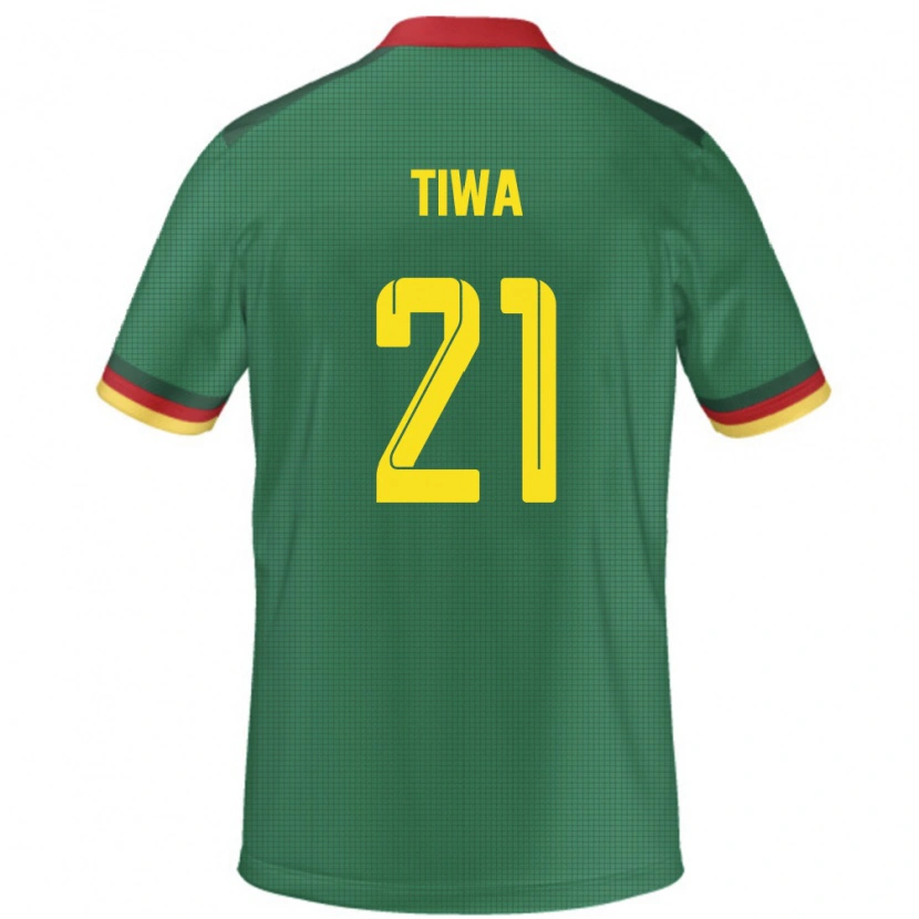 Danxen Damen Kamerun Yvan Tiwa #21 Grün Heimtrikot Trikot 24-26 T-Shirt Schweiz