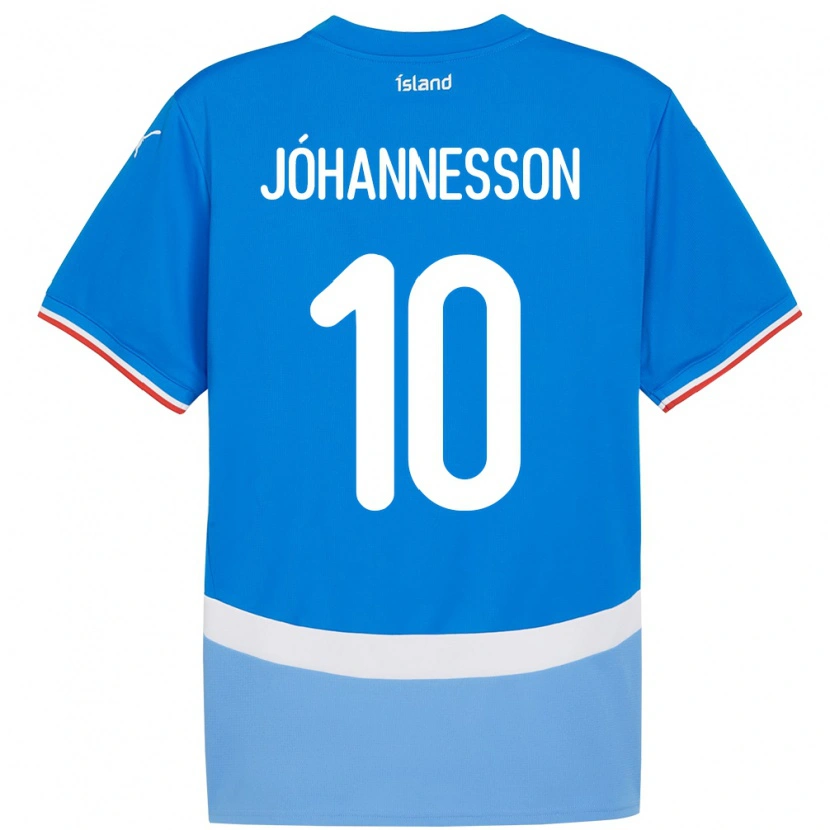 Danxen Damen Island Ísak Jóhannesson #10 Blau Heimtrikot Trikot 24-26 T-Shirt Schweiz