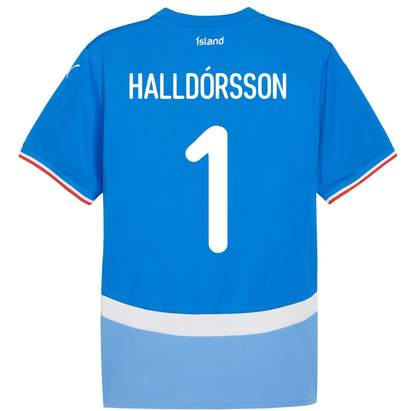Danxen Damen Island Elmar Ágúst Halldórsson #1 Blau Heimtrikot Trikot 24-26 T-Shirt Schweiz
