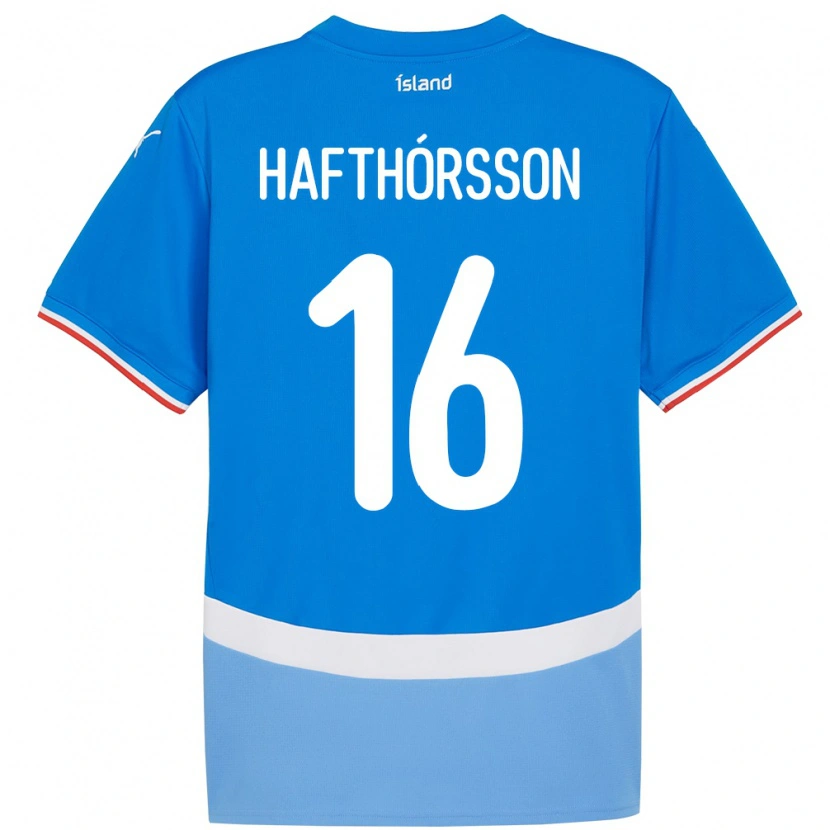 Danxen Damen Island Gestur Alexander Hafthórsson #16 Blau Heimtrikot Trikot 24-26 T-Shirt Schweiz