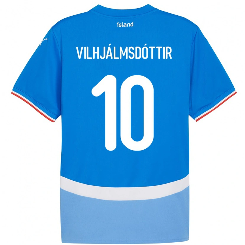 Danxen Damen Island Karólína Lea Vilhjálmsdóttir #10 Blau Heimtrikot Trikot 24-26 T-Shirt Schweiz