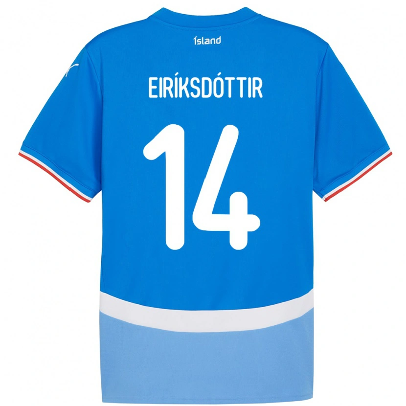 Danxen Damen Island Hlín Eiríksdóttir #14 Blau Heimtrikot Trikot 24-26 T-Shirt Schweiz
