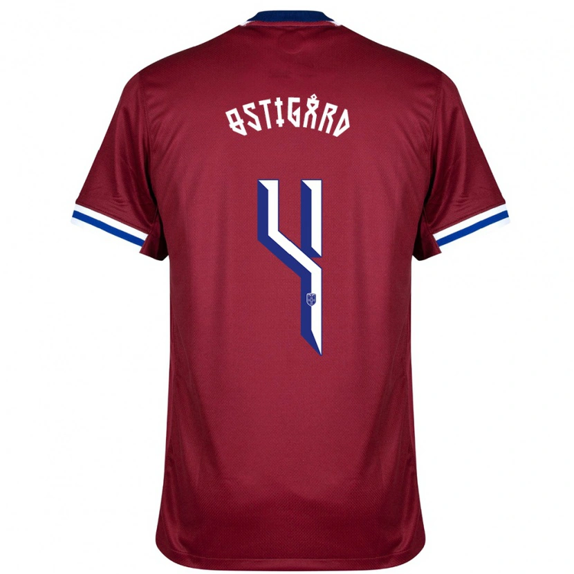 Danxen Damen Norwegen Leo Østigård #4 Rot Blau Weiß Heimtrikot Trikot 24-26 T-Shirt Schweiz