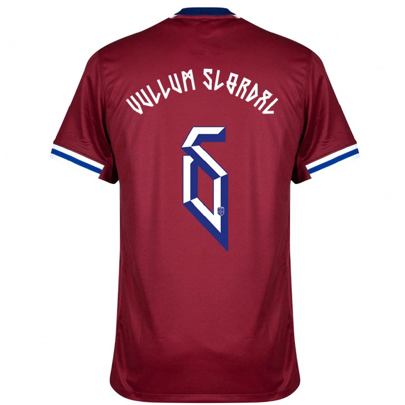 Danxen Damen Norwegen Elias Vullum Slørdal #6 Rot Blau Weiß Heimtrikot Trikot 24-26 T-Shirt Schweiz