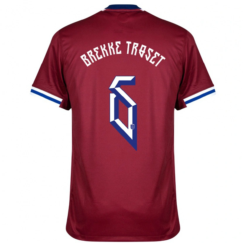 Danxen Damen Norwegen Henry Brekke Troset #6 Rot Blau Weiß Heimtrikot Trikot 24-26 T-Shirt Schweiz