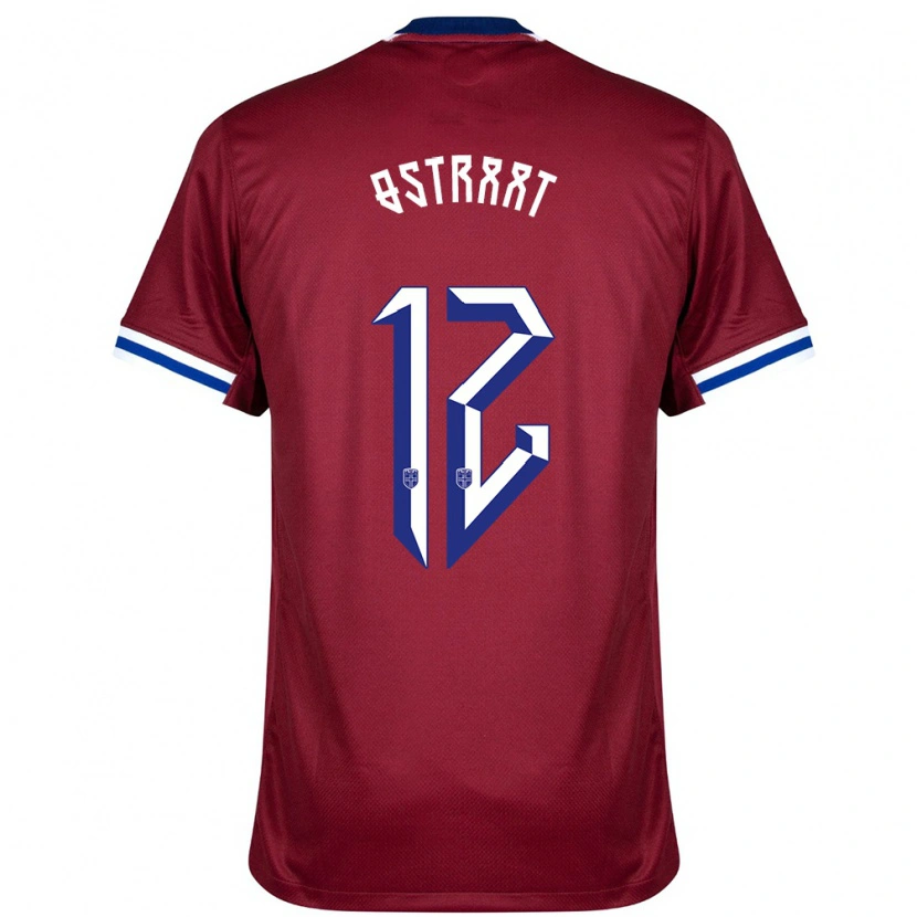 Danxen Damen Norwegen Sander Østraat #12 Rot Blau Weiß Heimtrikot Trikot 24-26 T-Shirt Schweiz