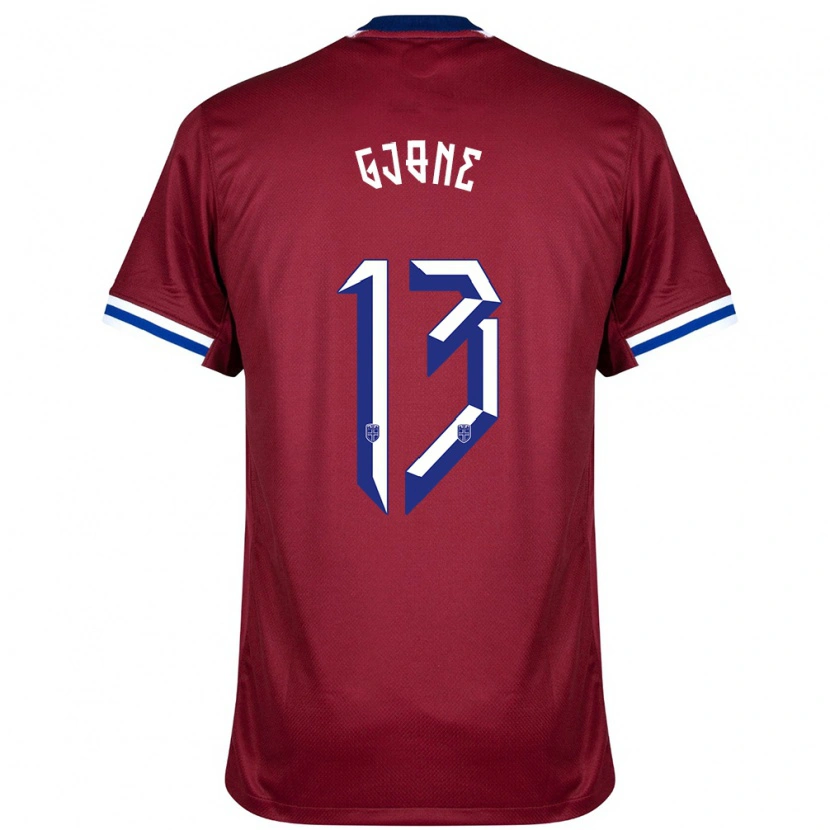 Danxen Damen Norwegen Martin Gjone #13 Rot Blau Weiß Heimtrikot Trikot 24-26 T-Shirt Schweiz