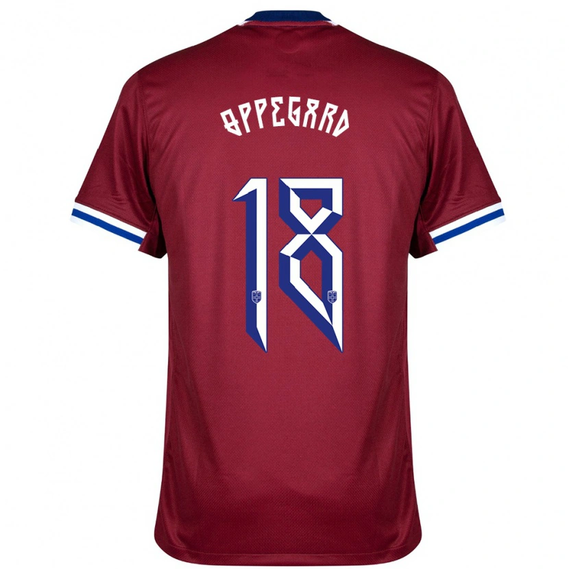 Danxen Damen Norwegen Fredrik Oppegård #18 Rot Blau Weiß Heimtrikot Trikot 24-26 T-Shirt Schweiz