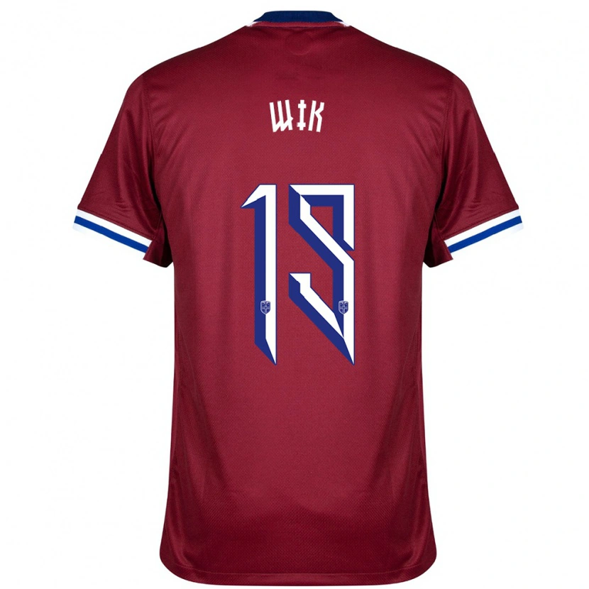 Danxen Damen Norwegen Nicholas Wik #19 Rot Blau Weiß Heimtrikot Trikot 24-26 T-Shirt Schweiz