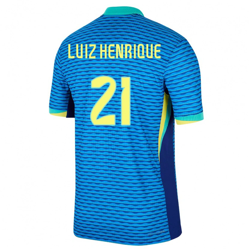 Danxen Damen Brasilien Luiz Henrique #21 Blau Auswärtstrikot Trikot 24-26 T-Shirt Schweiz