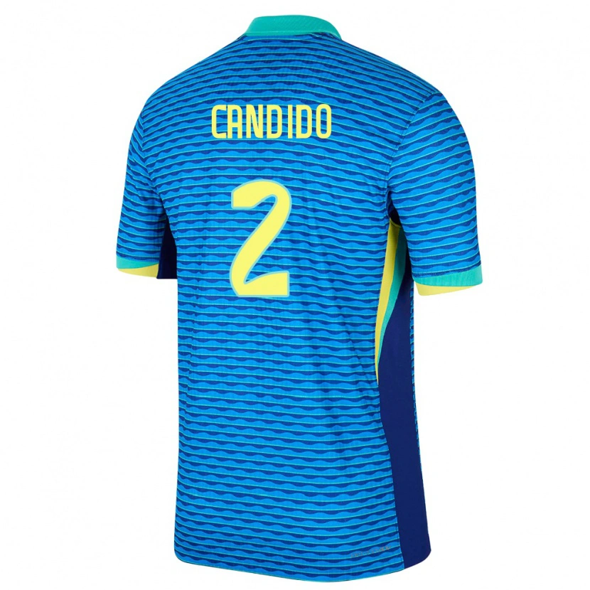 Danxen Damen Brasilien Angelo Candido #2 Blau Auswärtstrikot Trikot 24-26 T-Shirt Schweiz
