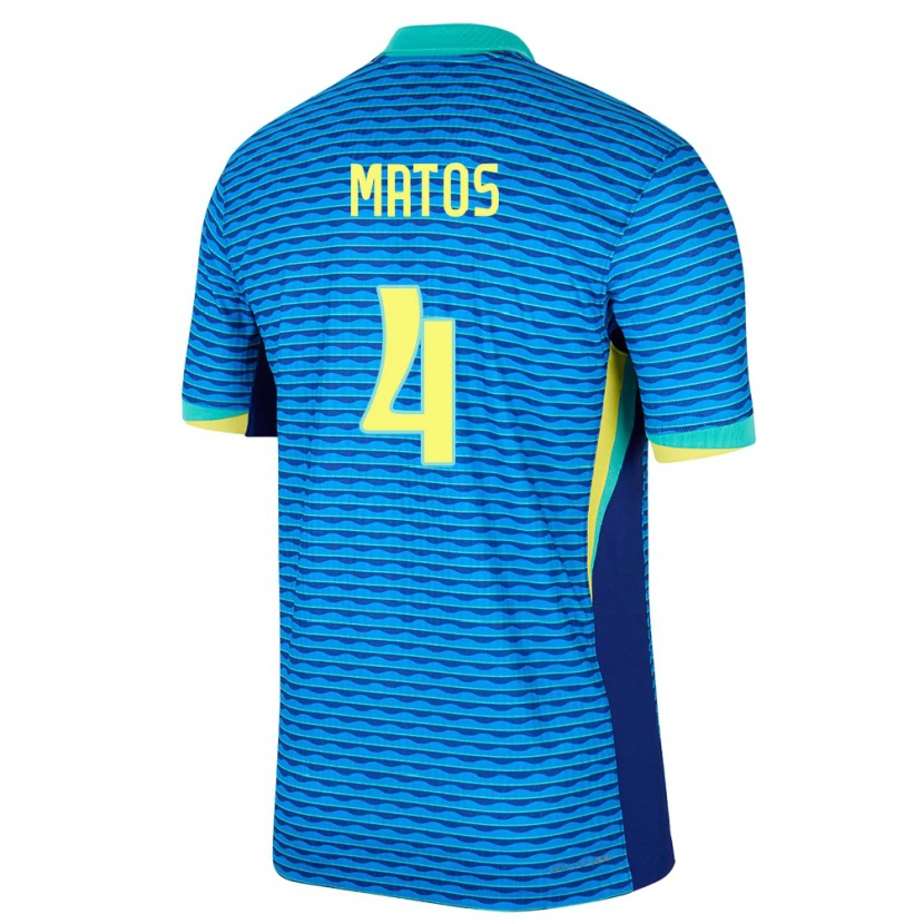 Danxen Damen Brasilien Ryan Matos #4 Blau Auswärtstrikot Trikot 24-26 T-Shirt Schweiz