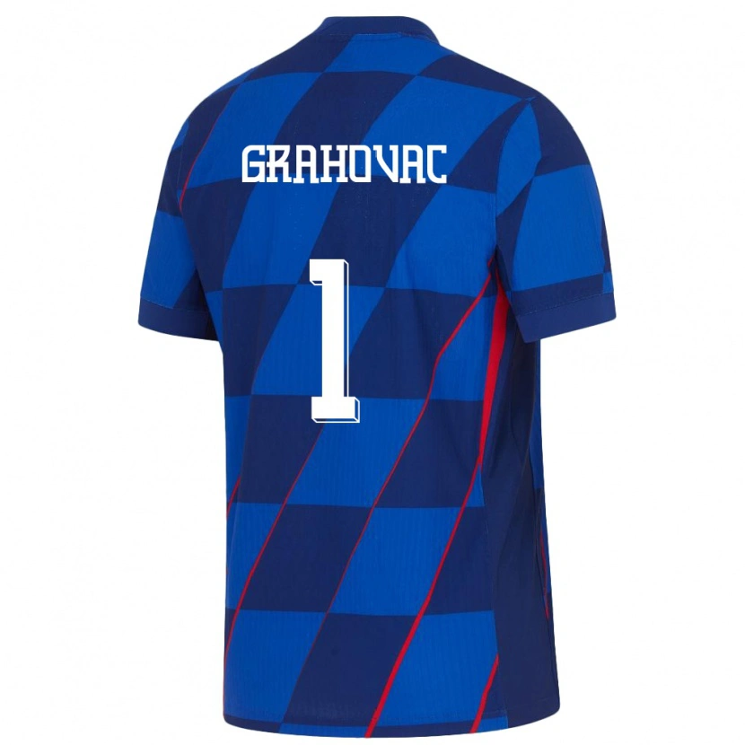 Danxen Damen Kroatien Matej Grahovac #1 Blau Auswärtstrikot Trikot 24-26 T-Shirt Schweiz