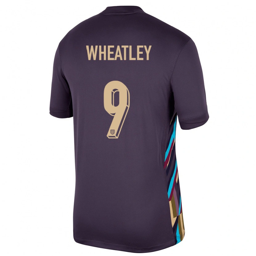 Danxen Damen England Ethan Wheatley #9 Dunkle Rosine Auswärtstrikot Trikot 24-26 T-Shirt Schweiz