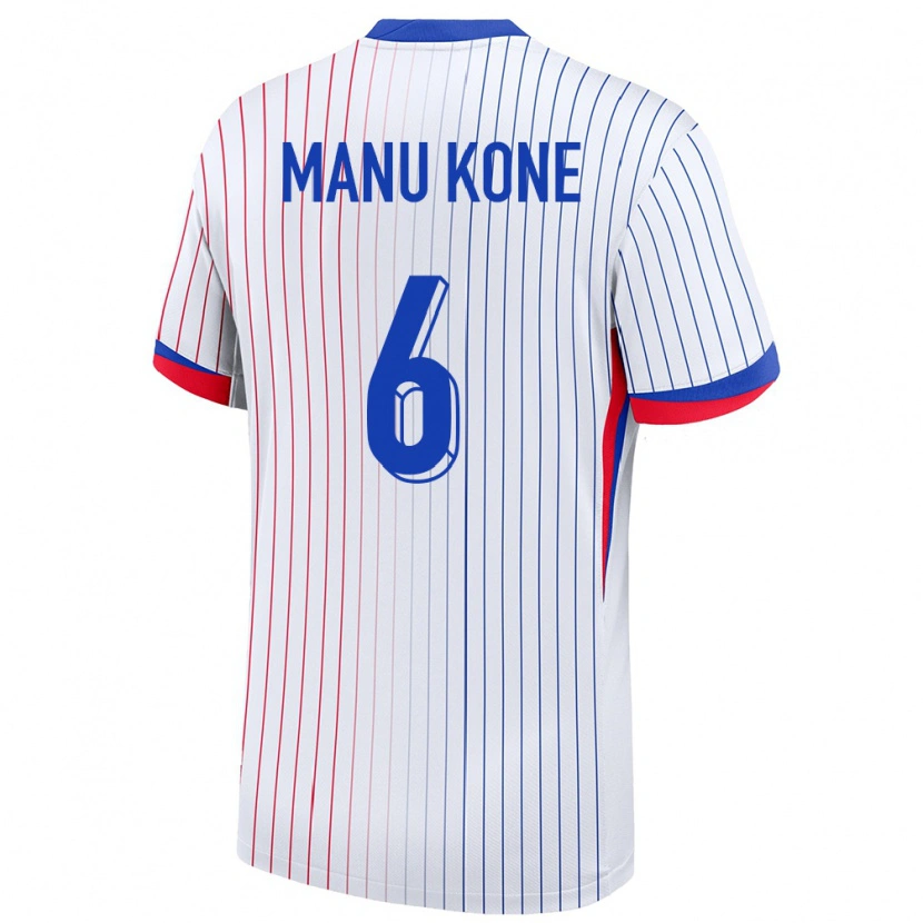 Danxen Damen Frankreich Manu Koné #6 Weiß Auswärtstrikot Trikot 24-26 T-Shirt Schweiz