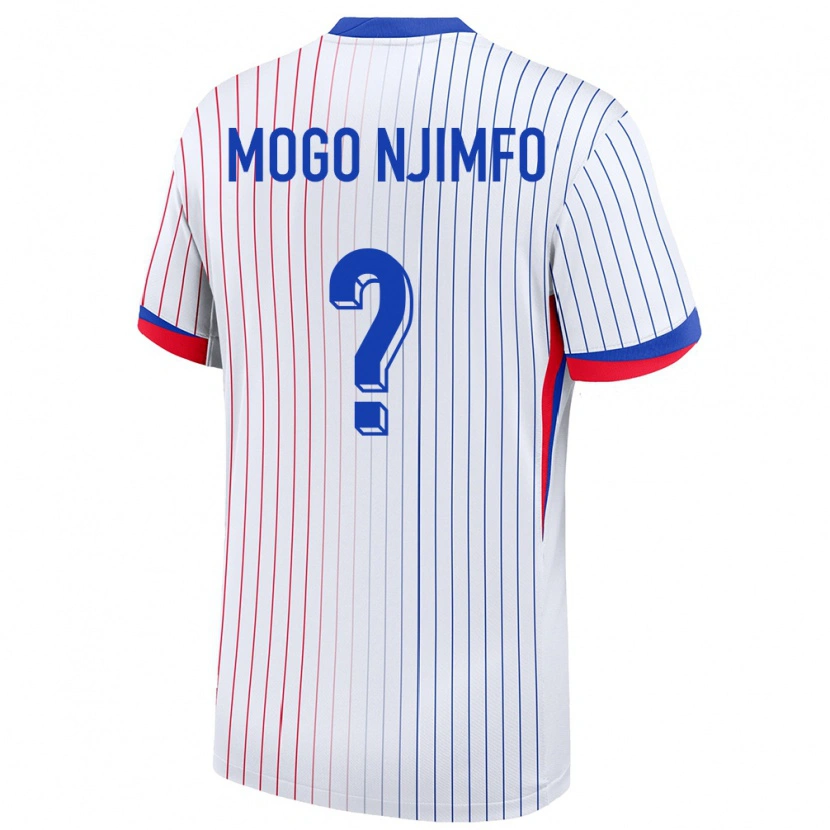 Danxen Damen Frankreich Arthur Mogo Njimfo #0 Weiß Auswärtstrikot Trikot 24-26 T-Shirt Schweiz