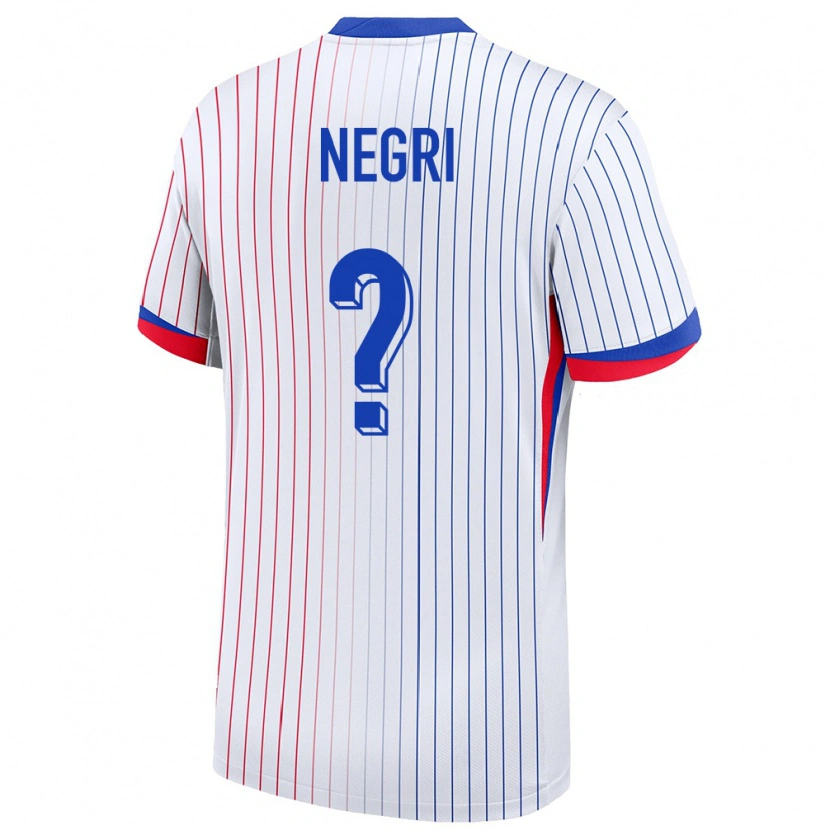 Danxen Damen Frankreich Kylian Negri #0 Weiß Auswärtstrikot Trikot 24-26 T-Shirt Schweiz