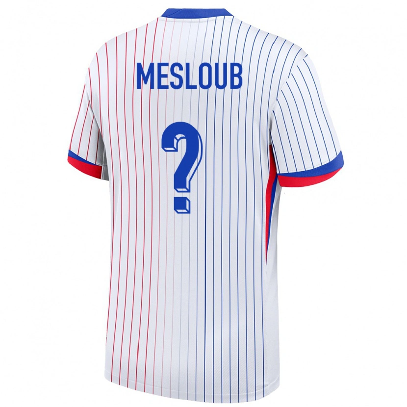 Danxen Damen Frankreich Mezian Mesloub #0 Weiß Auswärtstrikot Trikot 24-26 T-Shirt Schweiz