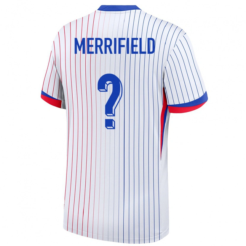 Danxen Damen Frankreich Loan Merrifield #0 Weiß Auswärtstrikot Trikot 24-26 T-Shirt Schweiz