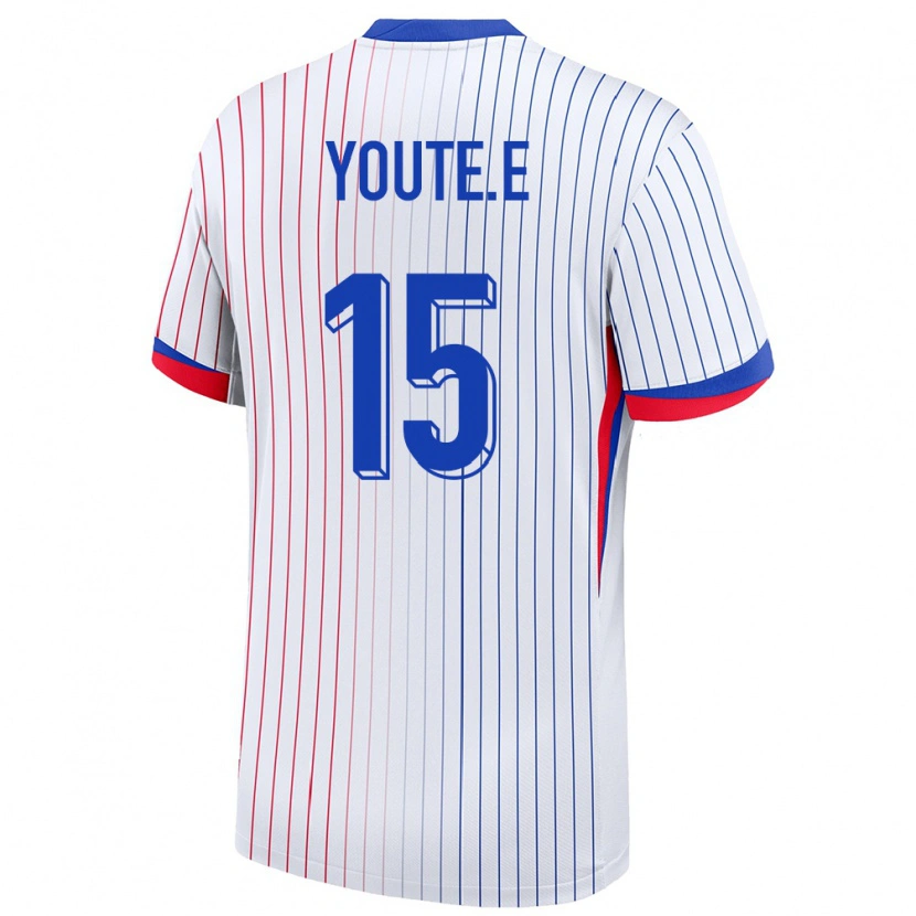 Danxen Damen Frankreich Étienne Youté Kinkoué #15 Weiß Auswärtstrikot Trikot 24-26 T-Shirt Schweiz