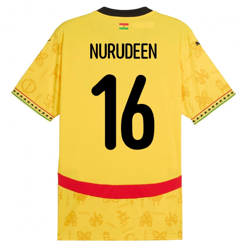Danxen Damen Ghana Abdul Nurudeen #16 Gelb Auswärtstrikot Trikot 24-26 T-Shirt Schweiz