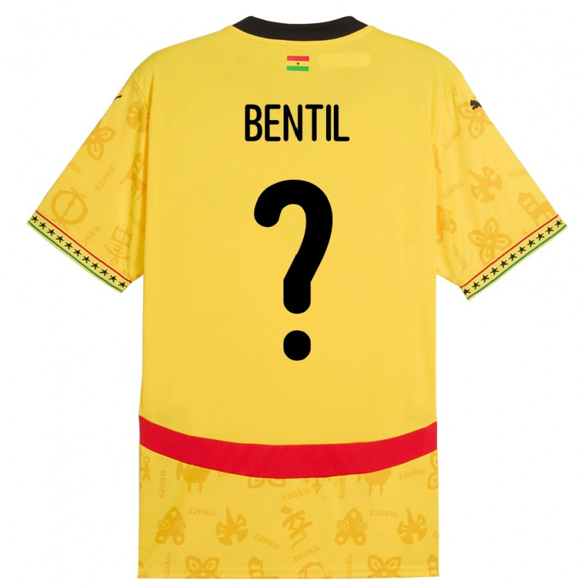 Danxen Damen Ghana Godwin Bentil #0 Gelb Auswärtstrikot Trikot 24-26 T-Shirt Schweiz