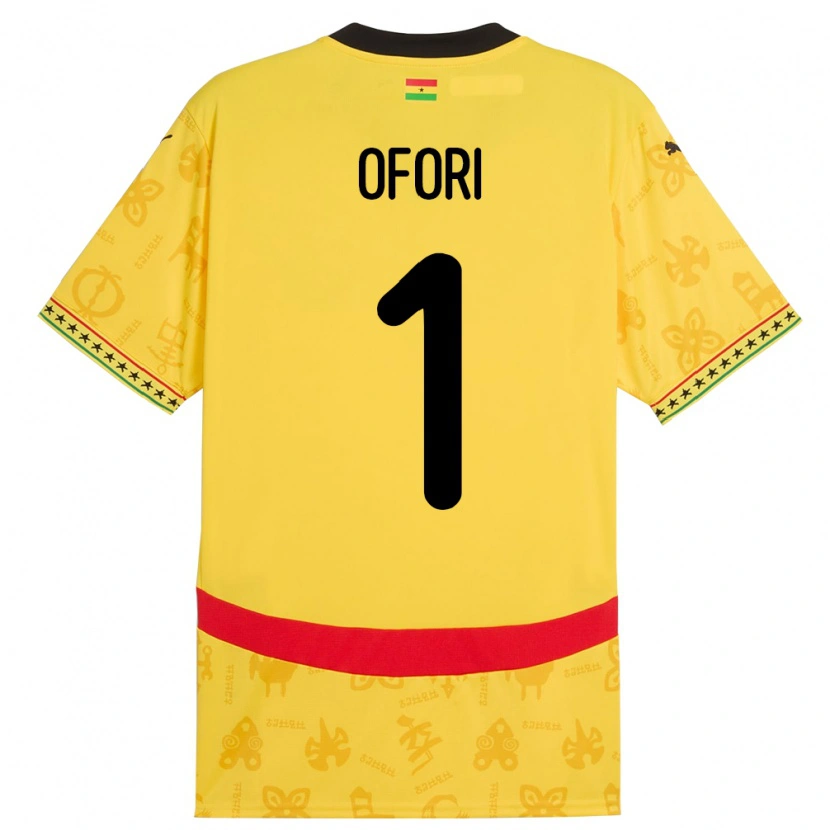 Danxen Damen Ghana Richard Ofori #1 Gelb Auswärtstrikot Trikot 24-26 T-Shirt Schweiz