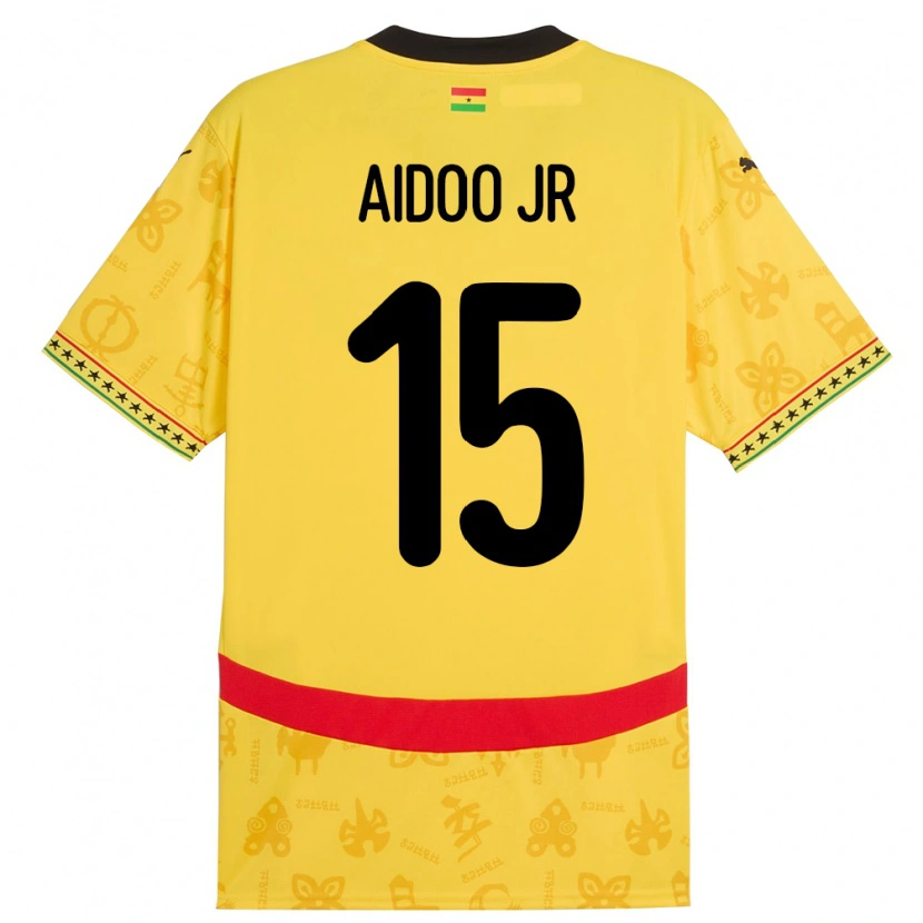 Danxen Damen Ghana Joseph Aidoo #15 Gelb Auswärtstrikot Trikot 24-26 T-Shirt Schweiz