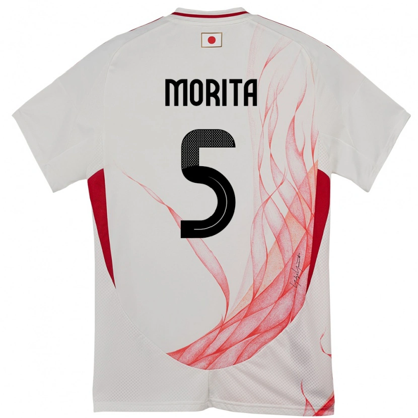 Danxen Damen Japan Hidemasa Morita #5 Weiß Auswärtstrikot Trikot 24-26 T-Shirt Schweiz
