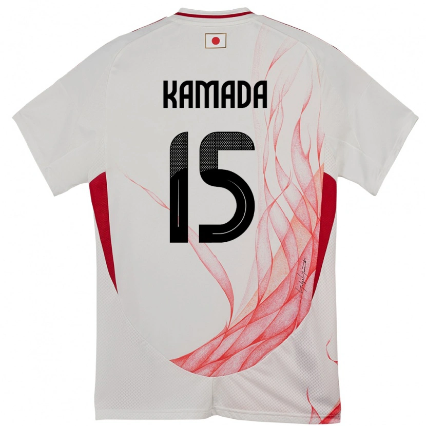 Danxen Damen Japan Daichi Kamada #15 Weiß Auswärtstrikot Trikot 24-26 T-Shirt Schweiz