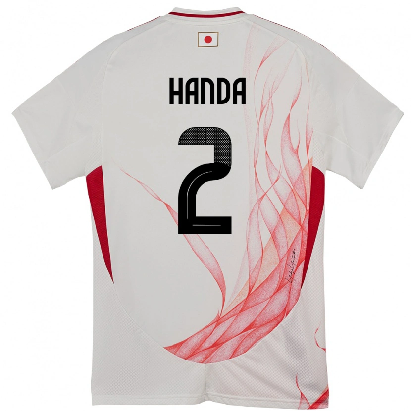Danxen Damen Japan Riku Handa #2 Weiß Auswärtstrikot Trikot 24-26 T-Shirt Schweiz