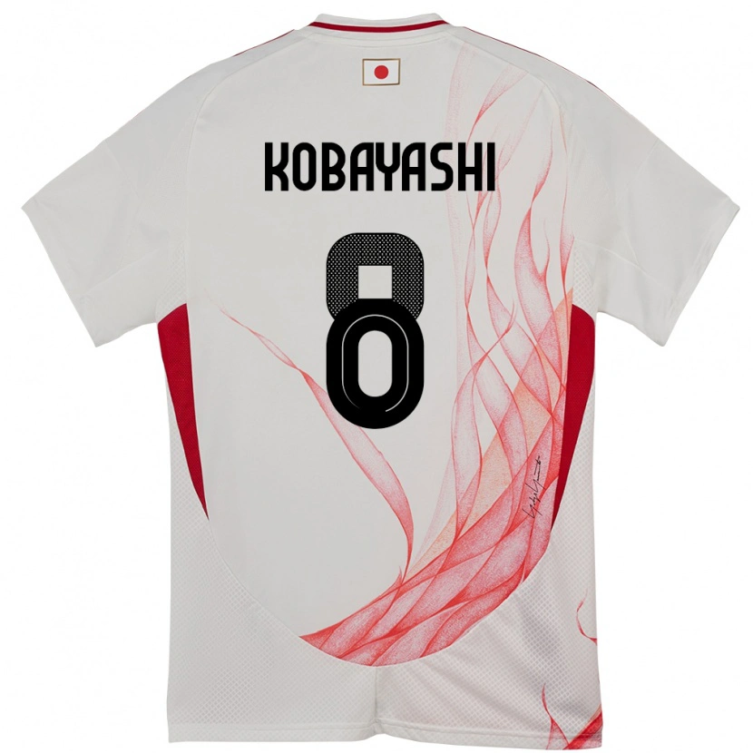 Danxen Damen Japan Shimon Kobayashi #8 Weiß Auswärtstrikot Trikot 24-26 T-Shirt Schweiz