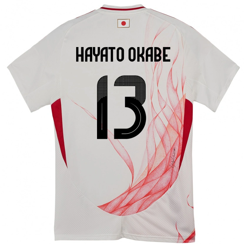 Danxen Damen Japan Tariqkani Hayato Okabe #13 Weiß Auswärtstrikot Trikot 24-26 T-Shirt Schweiz
