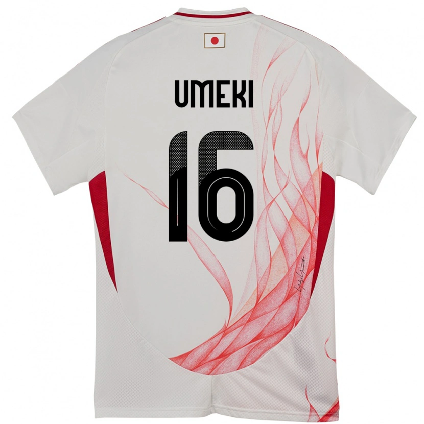 Danxen Damen Japan Rei Umeki #16 Weiß Auswärtstrikot Trikot 24-26 T-Shirt Schweiz