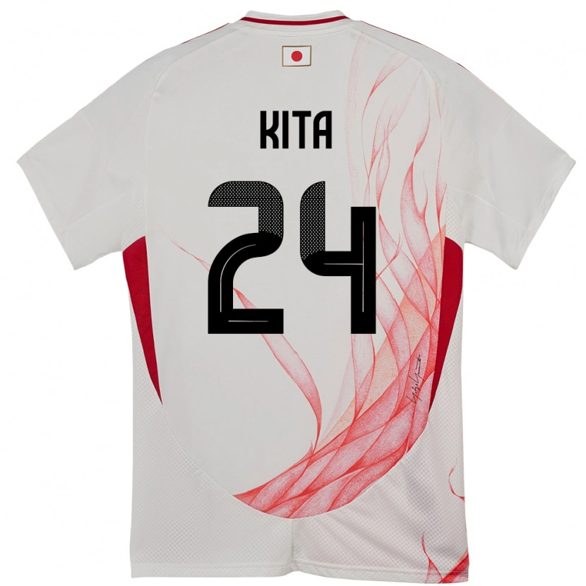 Danxen Damen Japan Kazunari Kita #24 Weiß Auswärtstrikot Trikot 24-26 T-Shirt Schweiz