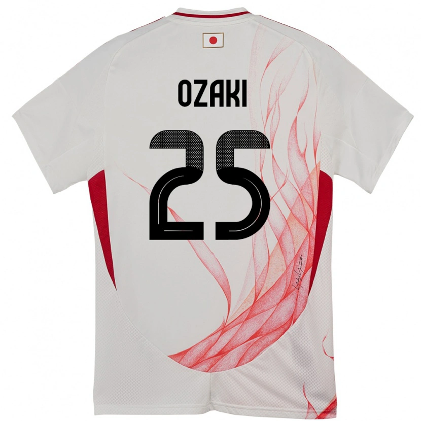 Danxen Damen Japan Kairu Ozaki #25 Weiß Auswärtstrikot Trikot 24-26 T-Shirt Schweiz