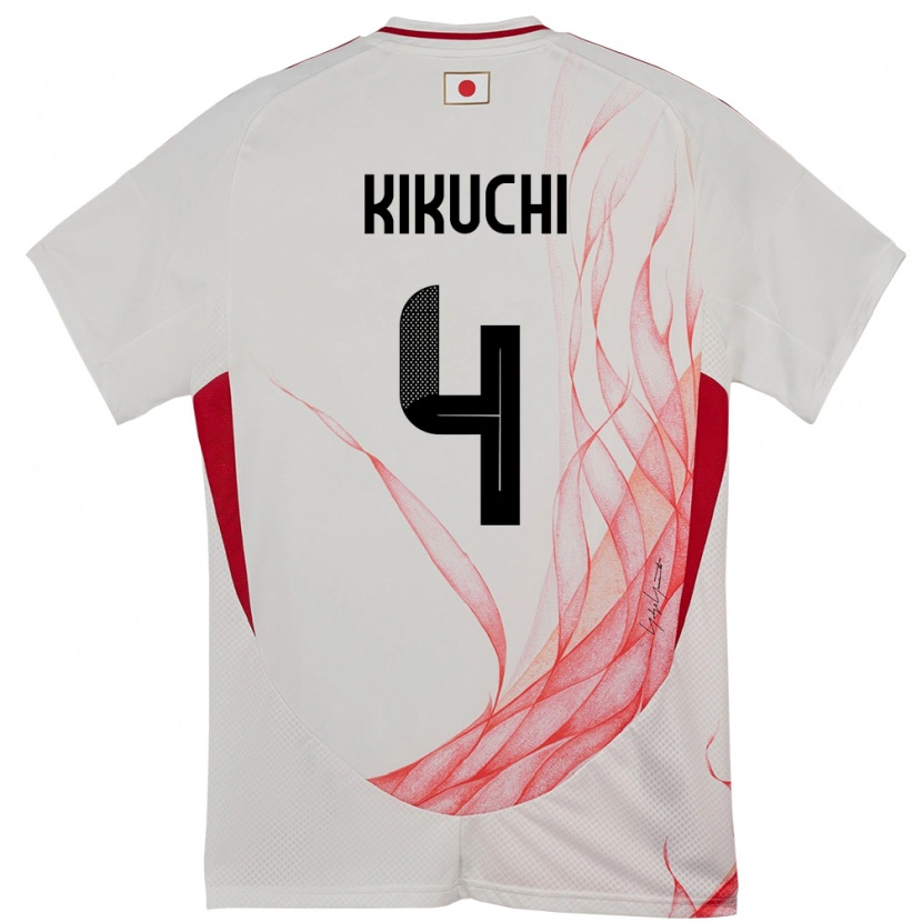 Danxen Damen Japan Shuta Kikuchi #4 Weiß Auswärtstrikot Trikot 24-26 T-Shirt Schweiz