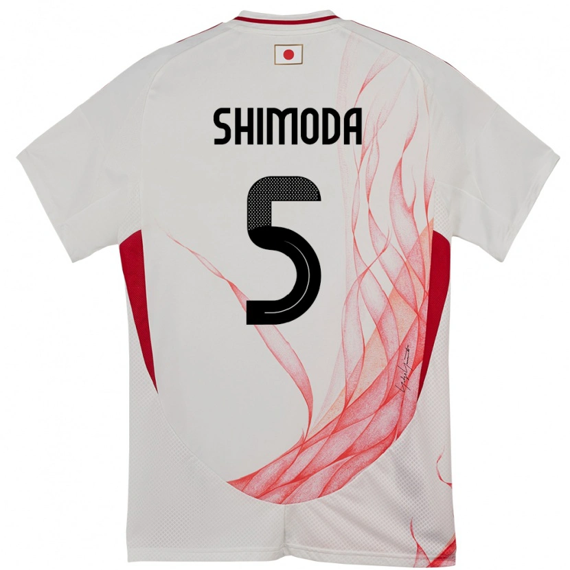 Danxen Damen Japan Yoshihiro Shimoda #5 Weiß Auswärtstrikot Trikot 24-26 T-Shirt Schweiz