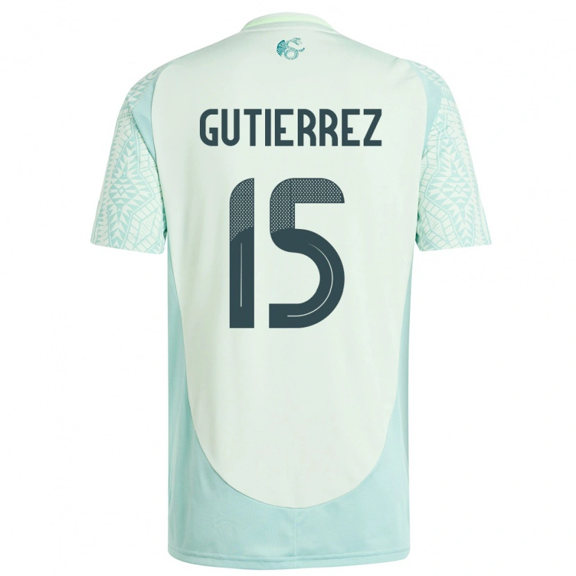 Danxen Damen Mexiko Alexis Gutiérrez #15 Leinengrün Auswärtstrikot Trikot 24-26 T-Shirt Schweiz