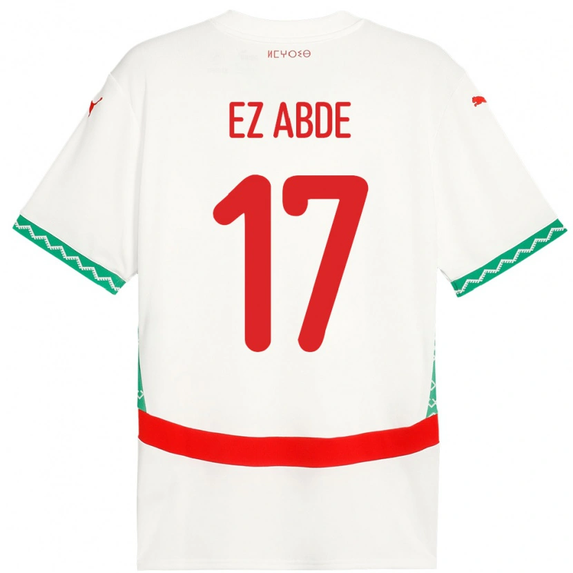 Danxen Damen Marokko Abde Ezzalzouli #17 Weiß Auswärtstrikot Trikot 24-26 T-Shirt Schweiz