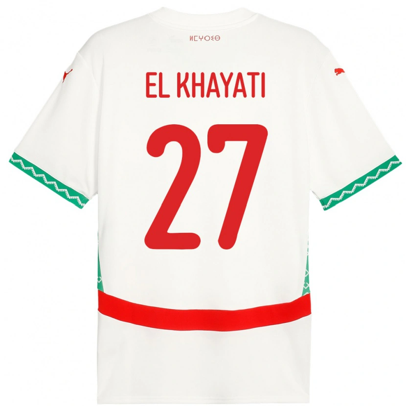 Danxen Damen Marokko Ayoub El Khayati #27 Weiß Auswärtstrikot Trikot 24-26 T-Shirt Schweiz