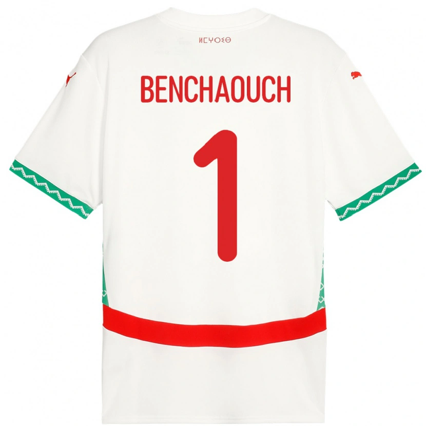 Danxen Damen Marokko Yanis Benchaouch #1 Weiß Auswärtstrikot Trikot 24-26 T-Shirt Schweiz