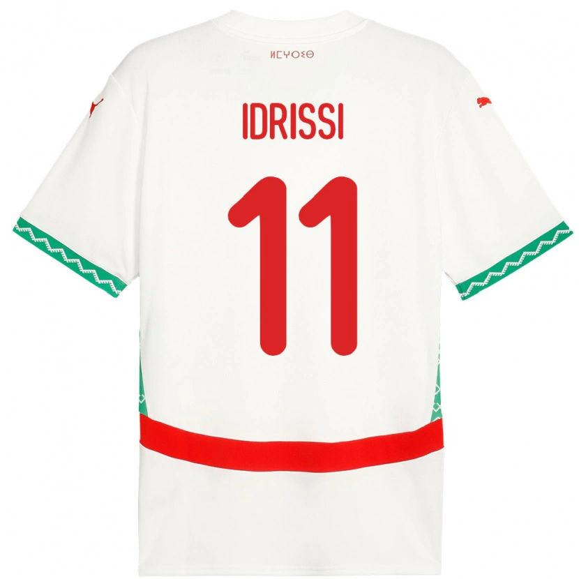 Danxen Damen Marokko Yahya Idrissi #11 Weiß Auswärtstrikot Trikot 24-26 T-Shirt Schweiz